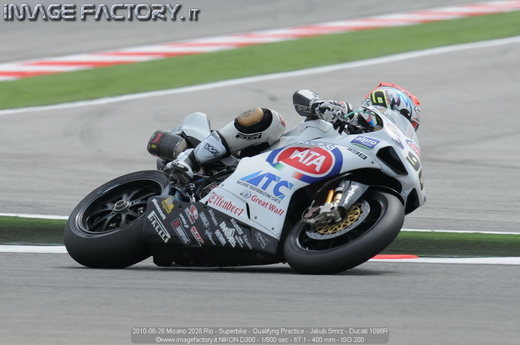 2010-06-26 Misano 2028 Rio - Superbike - Qualifyng Practice - Jakub Smrz - Ducati 1098R
